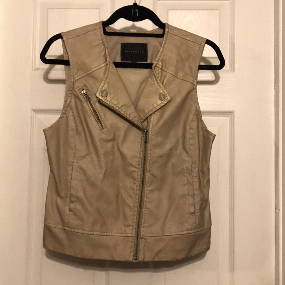 sanctuary faux leather vest
